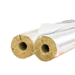 Otulina z wełny mineralnej z okładziną Alu Rohhe r.Heat A 108 mm x 80 mm