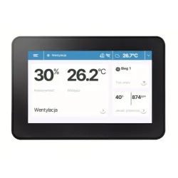 Panel sterowania z wyświetlaczem S90 do central Reneo czarny - moduł WiFi i Bluetooth